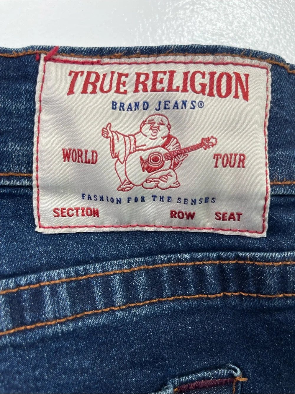 True Religion Geno Slim Fit Dark Wash Stretch Jeans Size 36x34